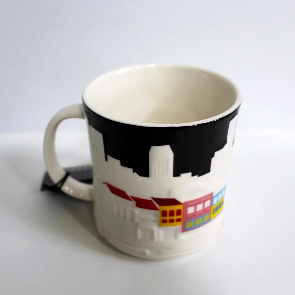 Starbucks Singapore Relief Ceramic Coffee Tea Mug Cup 16 oz
